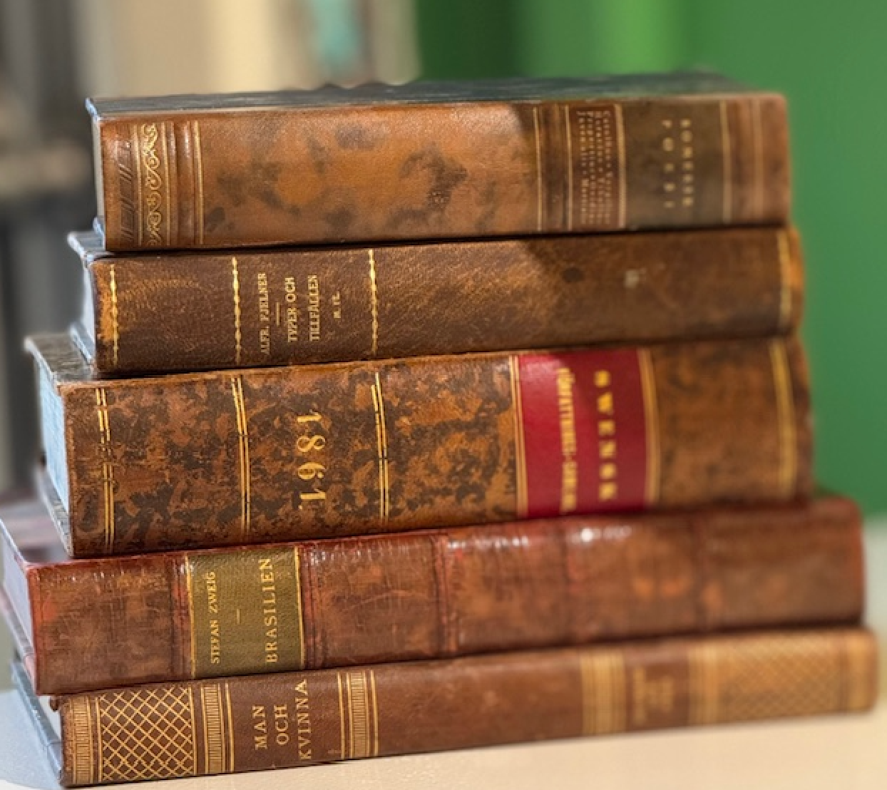 Assorted Leatherbound Book /Set of 5