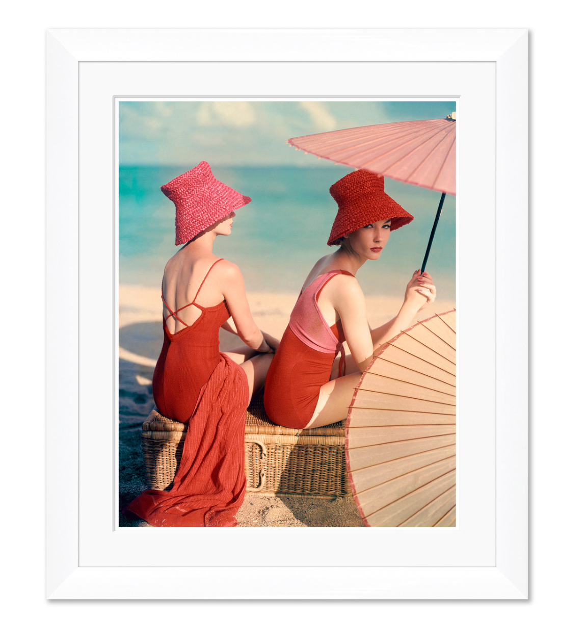 VOGUE MAGAZINE, "MODELS AT BEACH," LOUISE DAHL-WOLFE, JANUARY 15, 1959