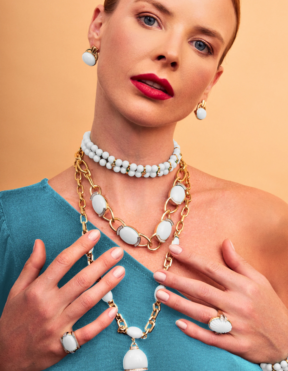 Aura Ring/White Agate