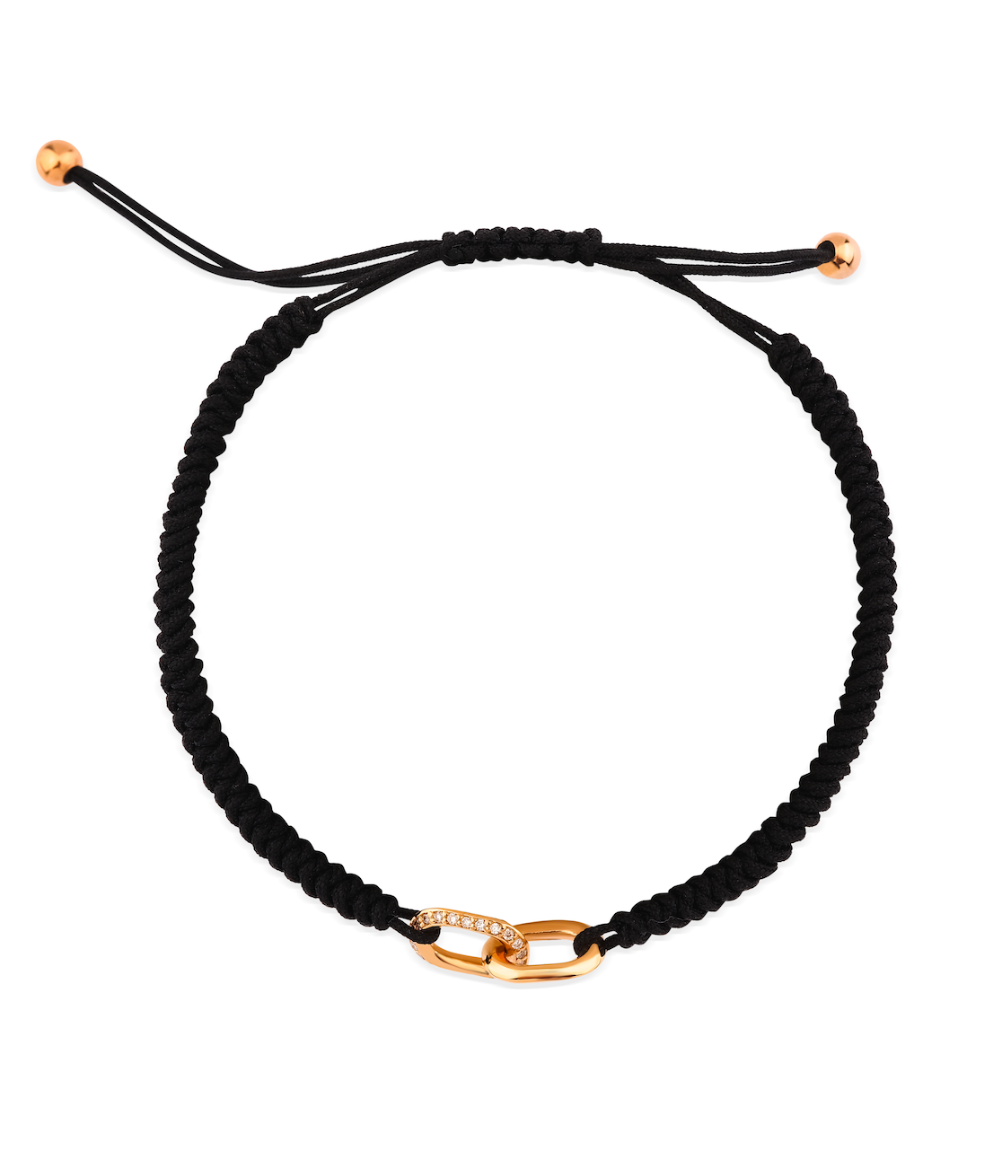 OVAL DIAMOND LINK CORD BRACELET