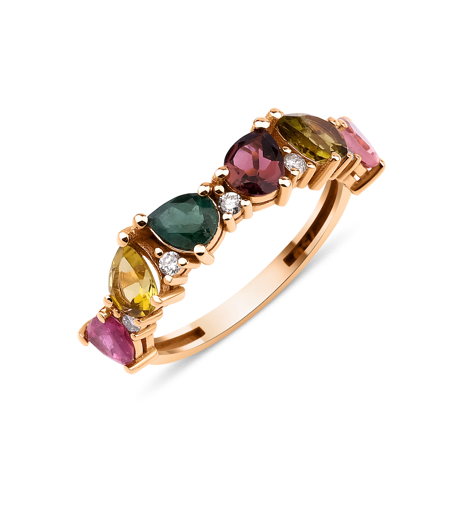 PEAR TOURMALINE DIAMOND RING