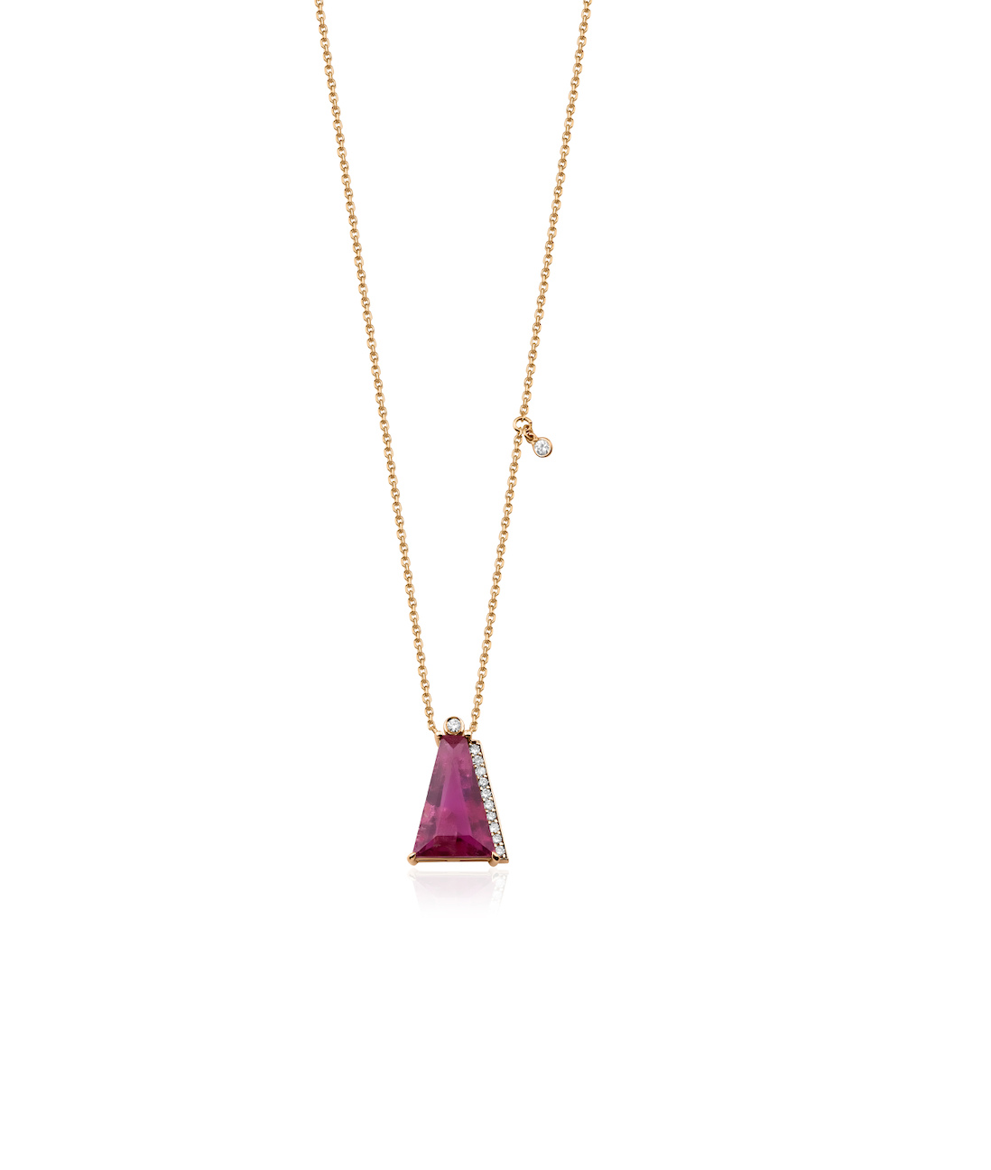 TAPERED TOURMALINE DIAMOND NECKLACE