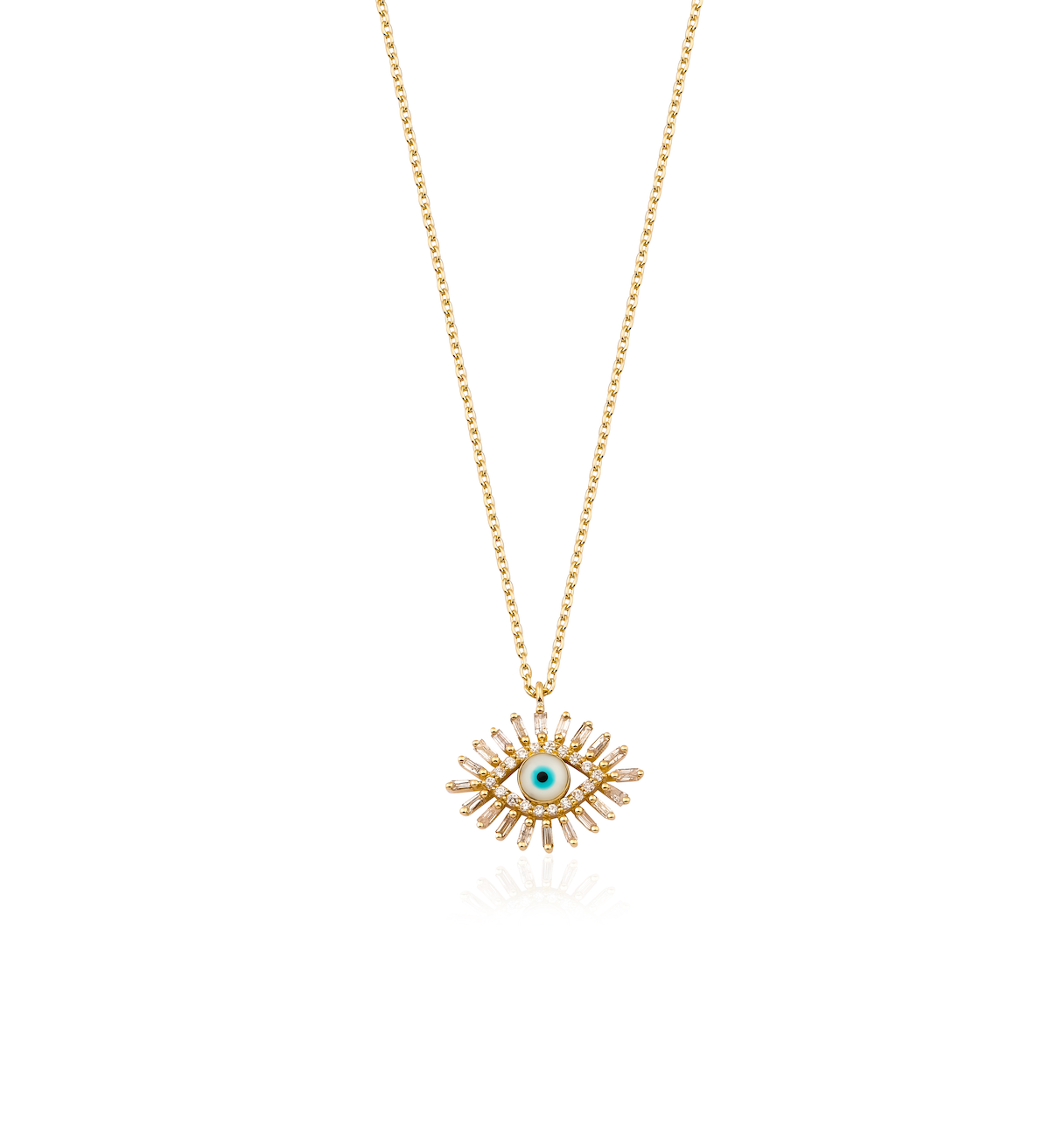 BAGUETTE DIAMOND EYE NECKLACE