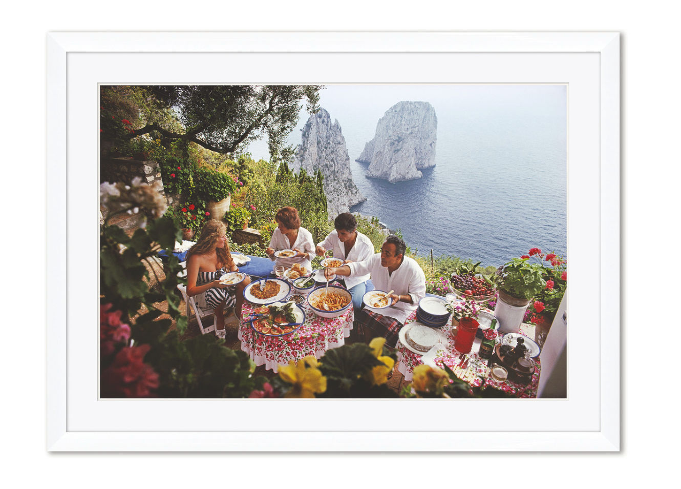Getty Images "Dining Al Fresco On Capri," Slim Aarons, August 1, 1980