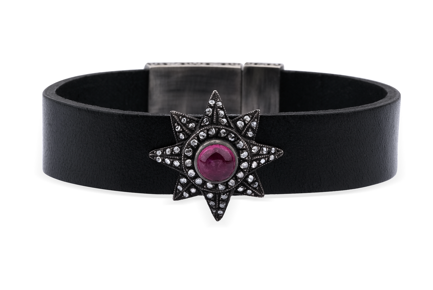 TOURMALINE STAR LEATHER BRACELET