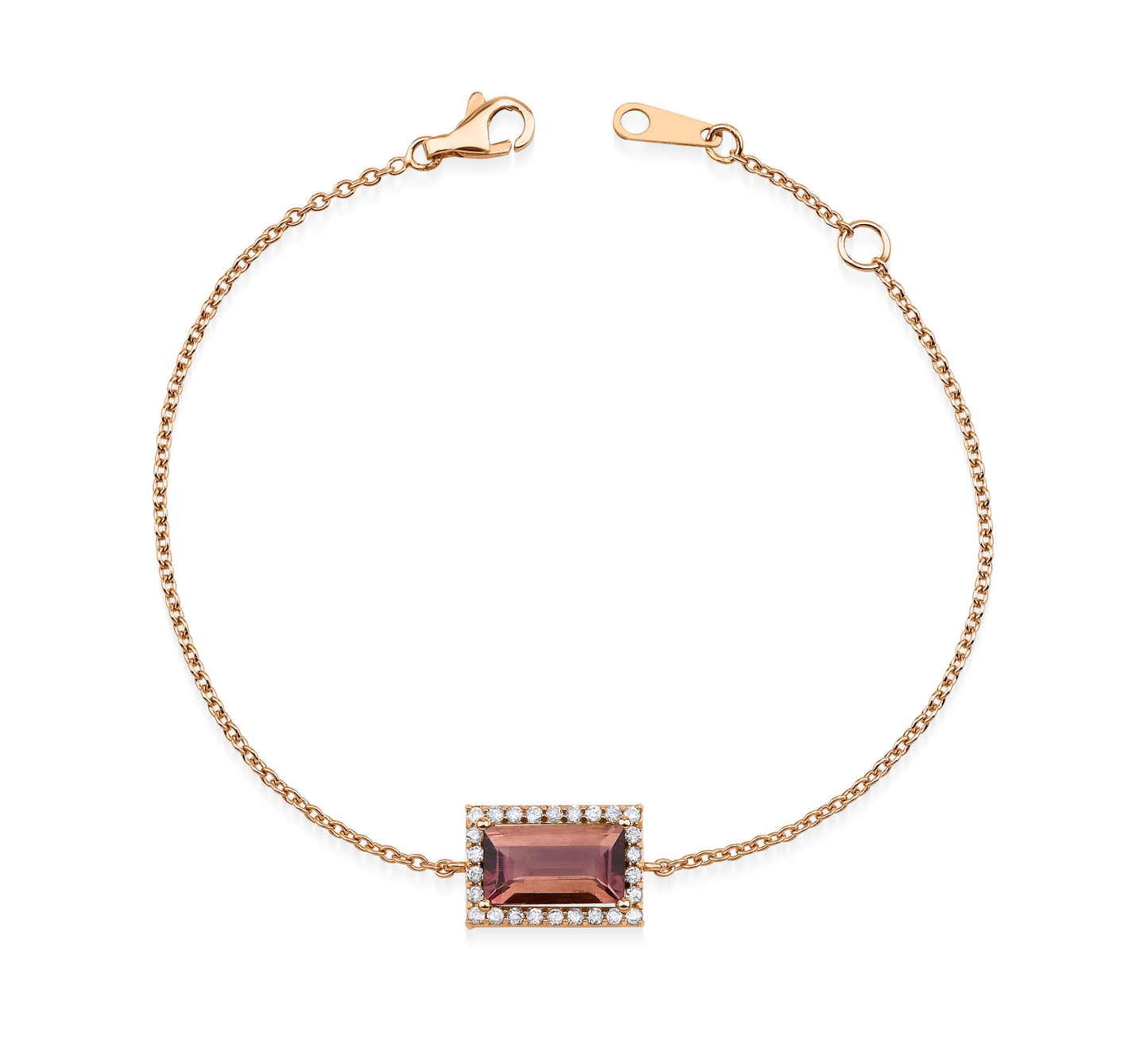 PINK TOURMALINE DIAMOND BRACELET