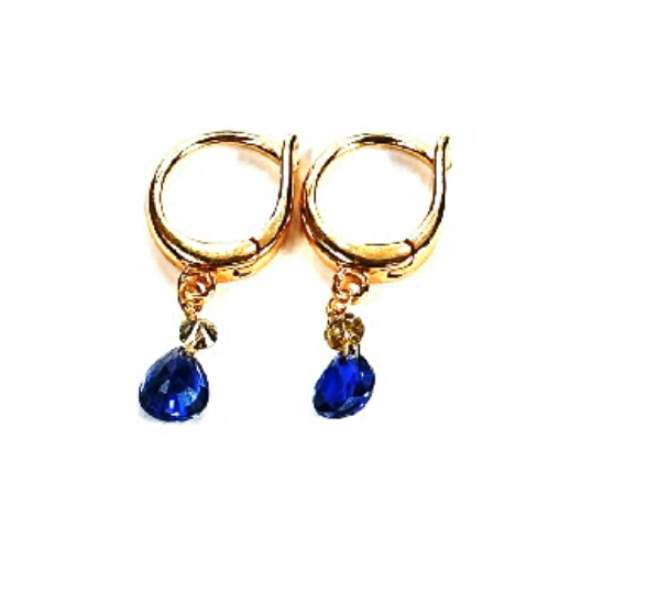 NAKED SAPPHIRE DANGLE EARRINGS
