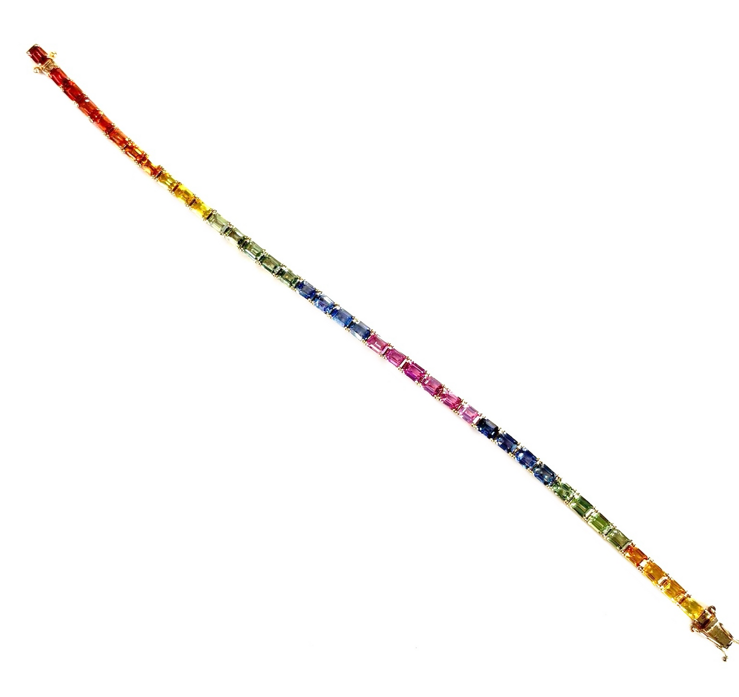 RAINBOW SAPPHIRE TENNIS BRACELET
