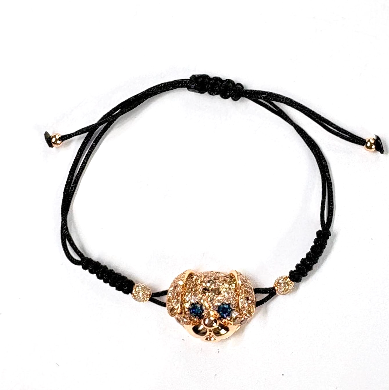 PUPPY DIAMOND CORD BRACELET