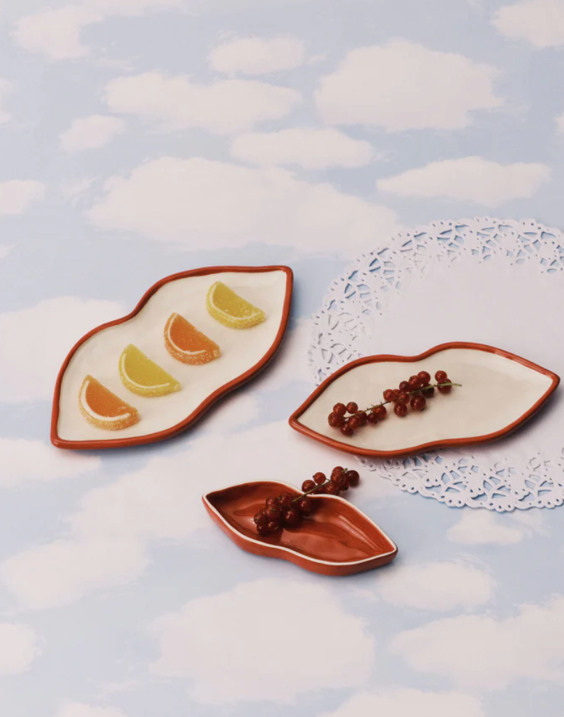 Serving dish set/3 Lips Les Objets Mouleversants
