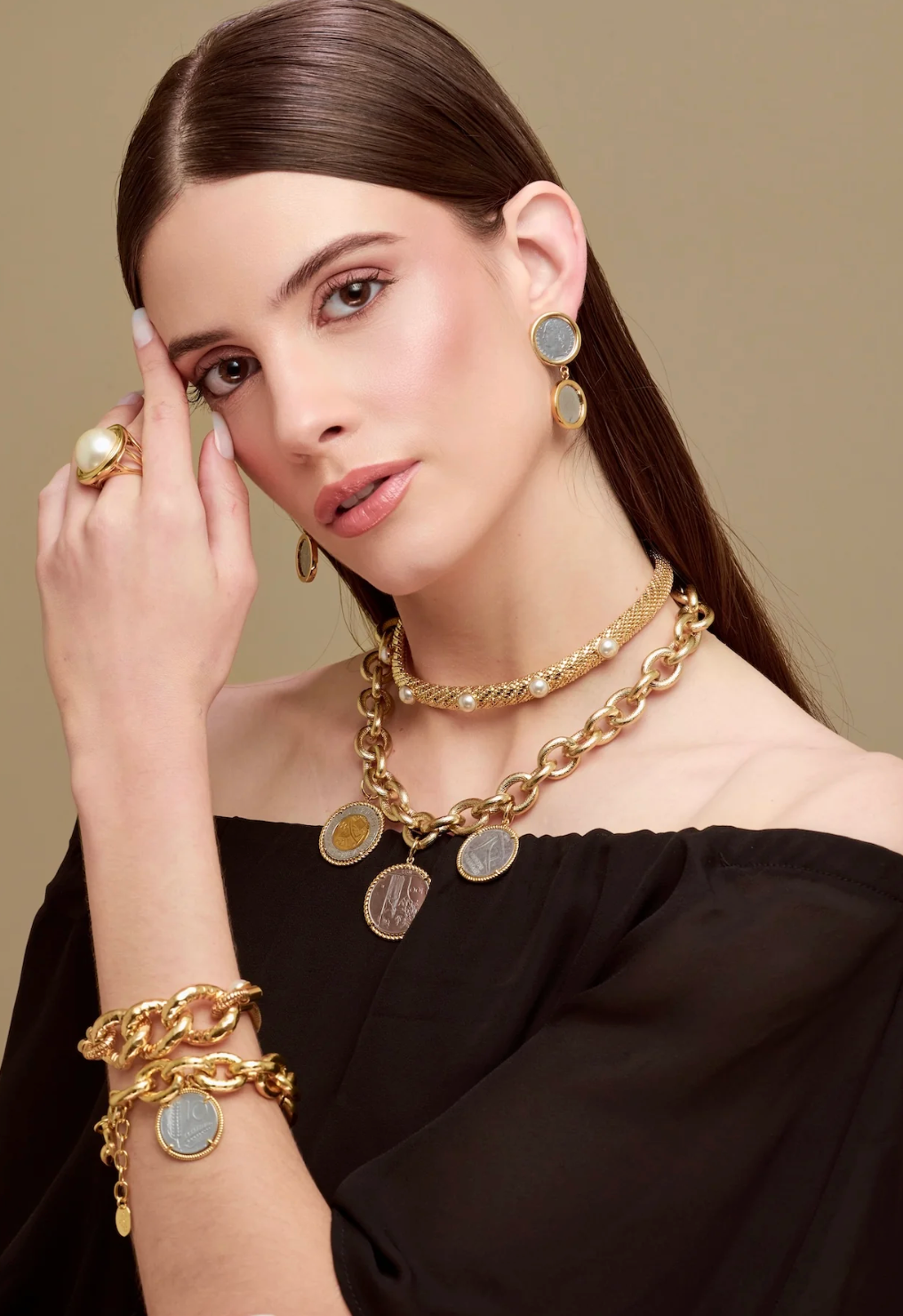 Madeleine Three Coin Necklace