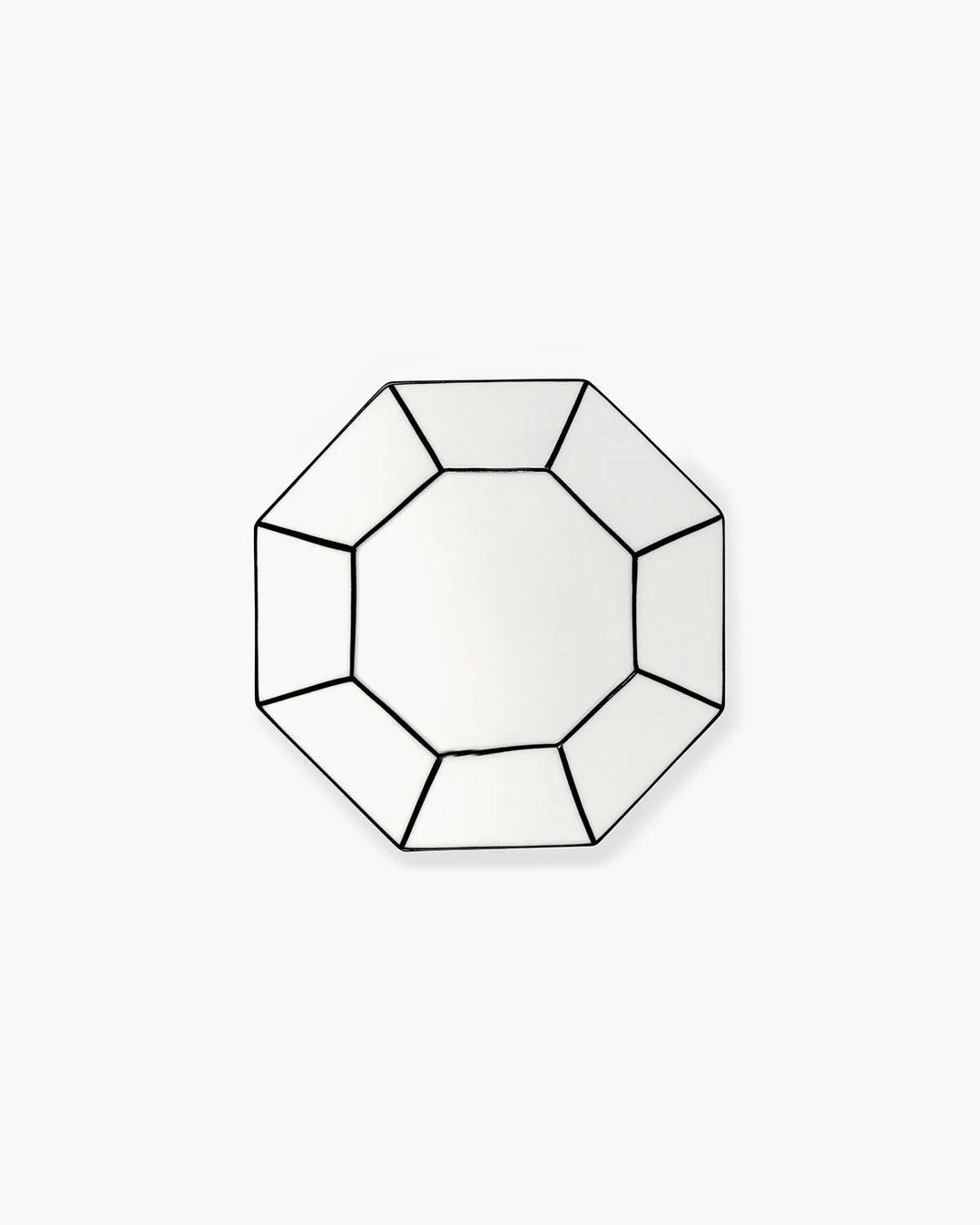 Dessert plate White - Black /Carte Blanche