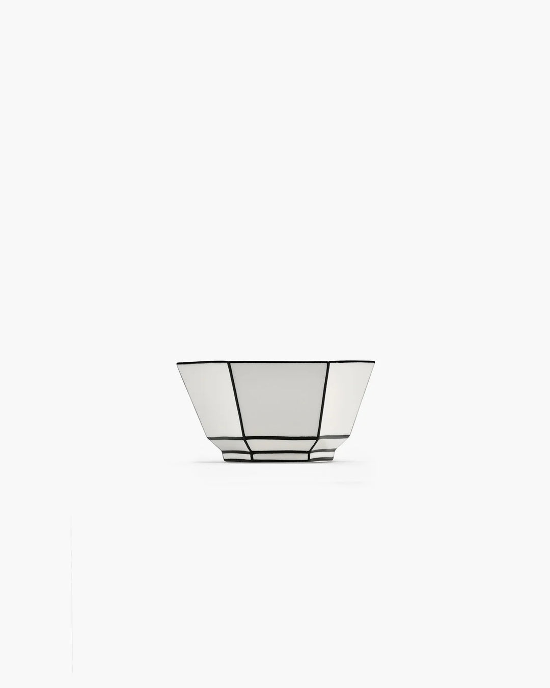 Breakfast bowl white - Black /Carte Blanche