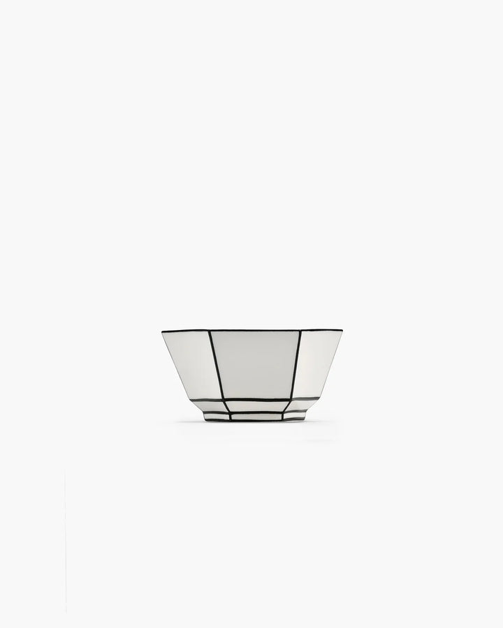 Breakfast bowl white - Black /Carte Blanche