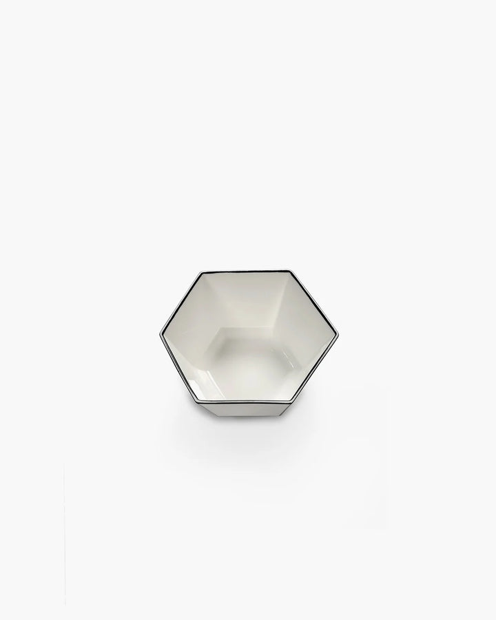 Breakfast bowl white - Black /Carte Blanche