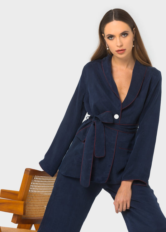 Midnight Blue Grace Soft Blazer-niLuu
