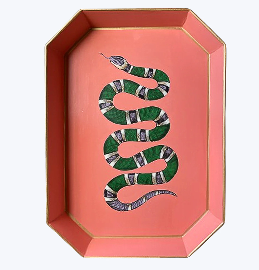 Hand-Painted  Iron Tray-Snake