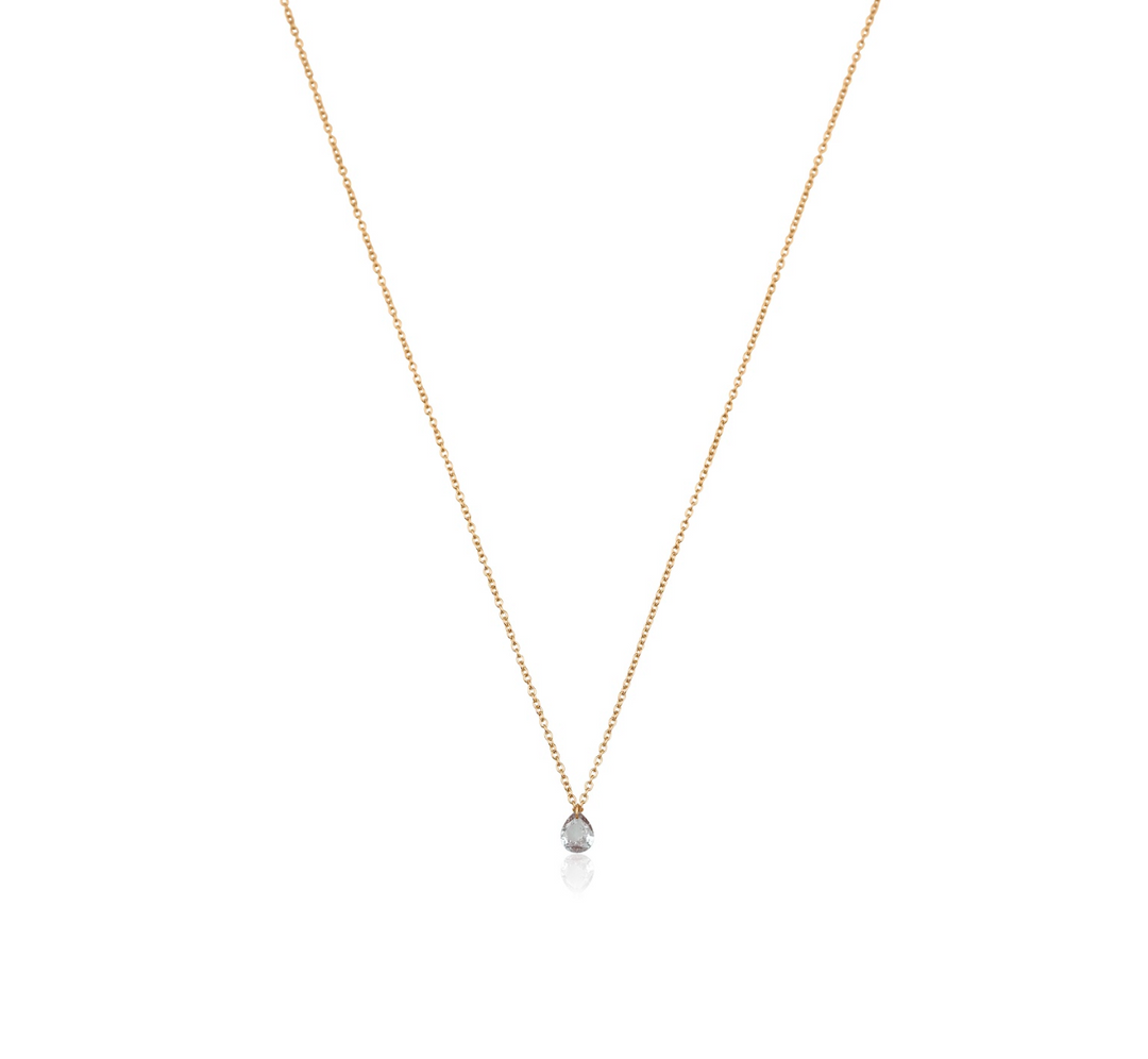 NAKED PEAR CHAMPAGNE DIAMOND NECKLACE