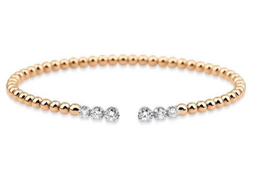 BEADED DIAMOND BANGLE