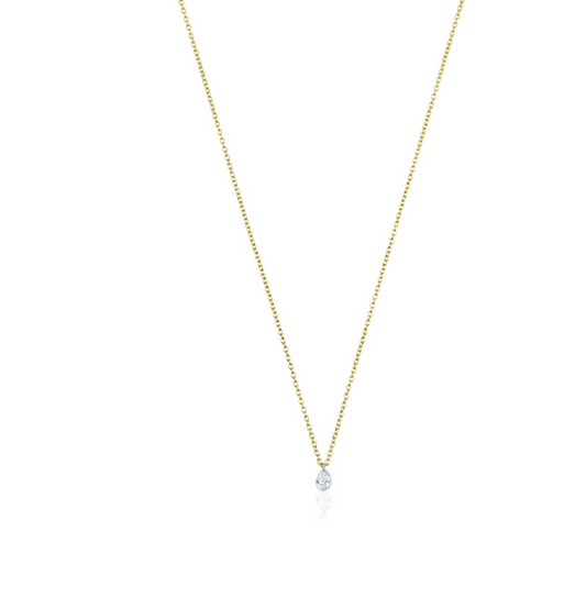 NAKED PEAR WHITE DIAMOND NECKLACE