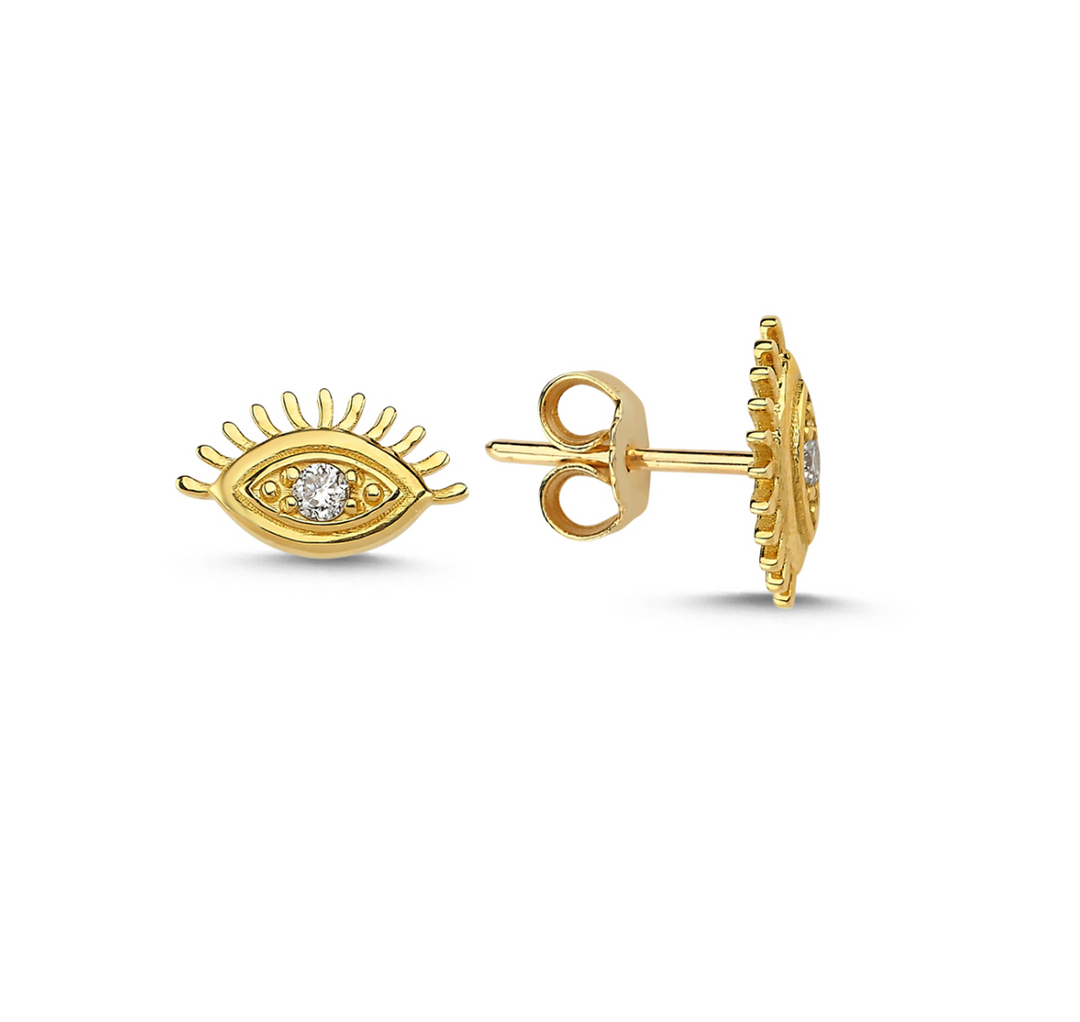 DIAMOND EYE STUD EARRINGS