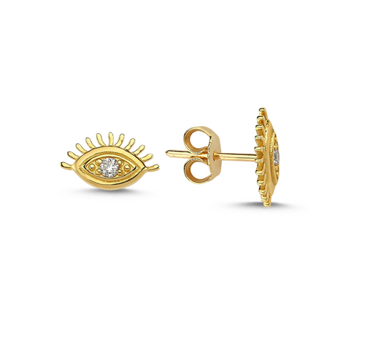 DIAMOND EYE STUD EARRINGS