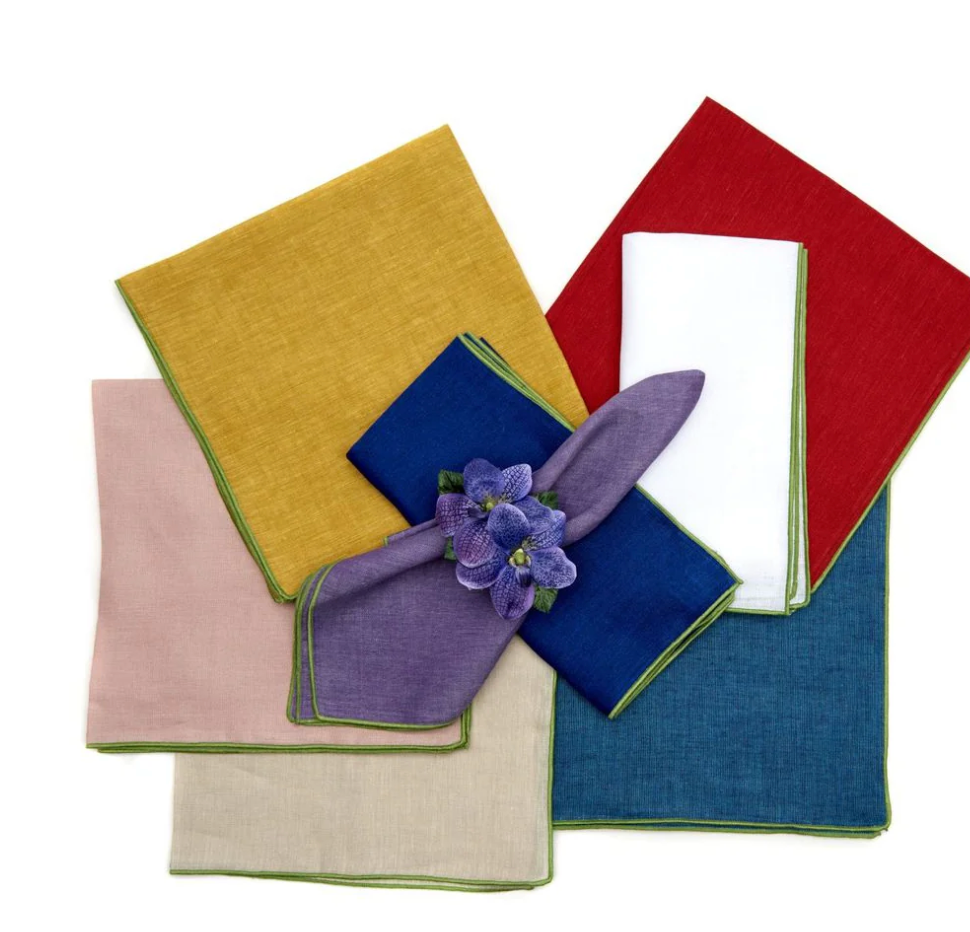 Contrast Edge Napkin-Set of 2