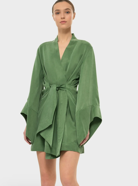 Moss Amara Mini Kimono Robe