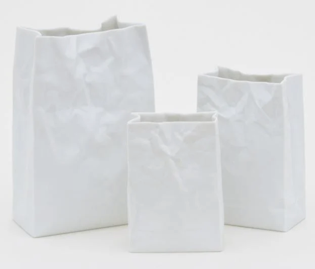 Ceramic Japan - Crinkle Vase White
