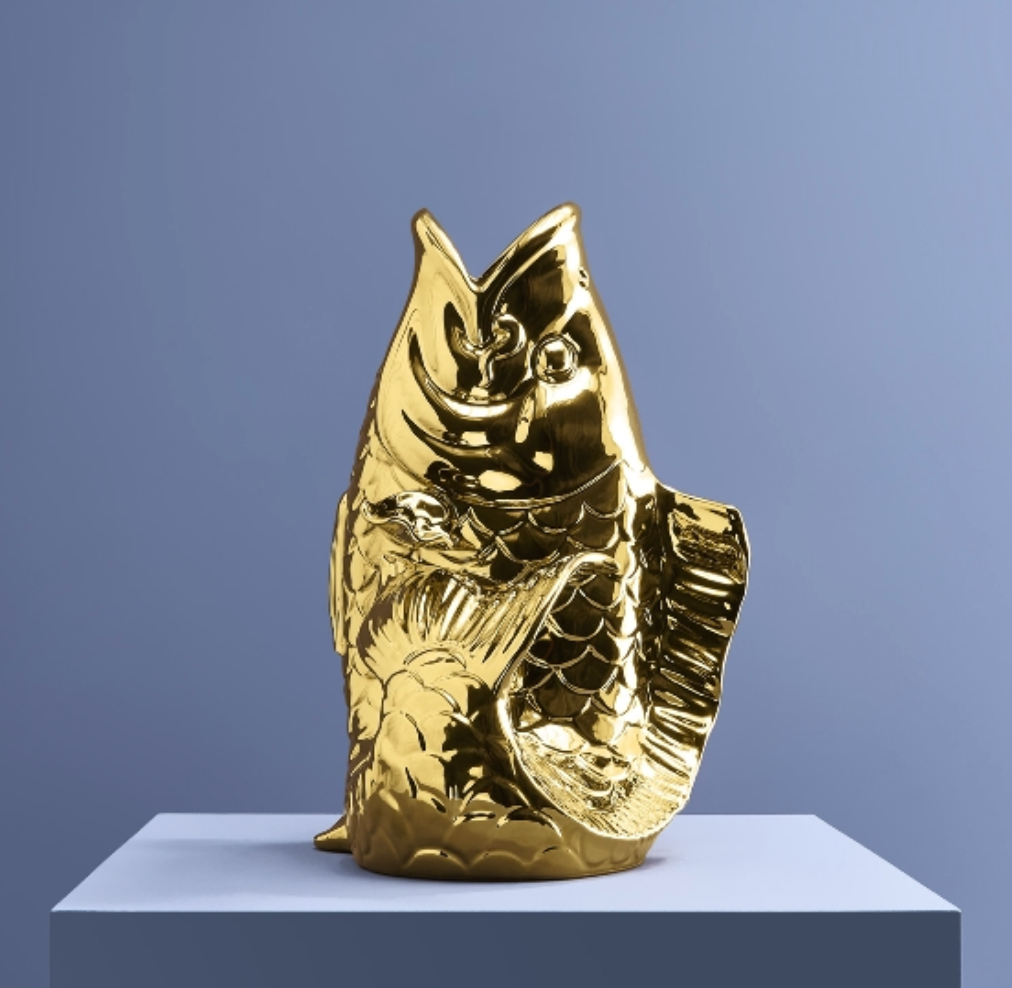 Gold Fish Vase