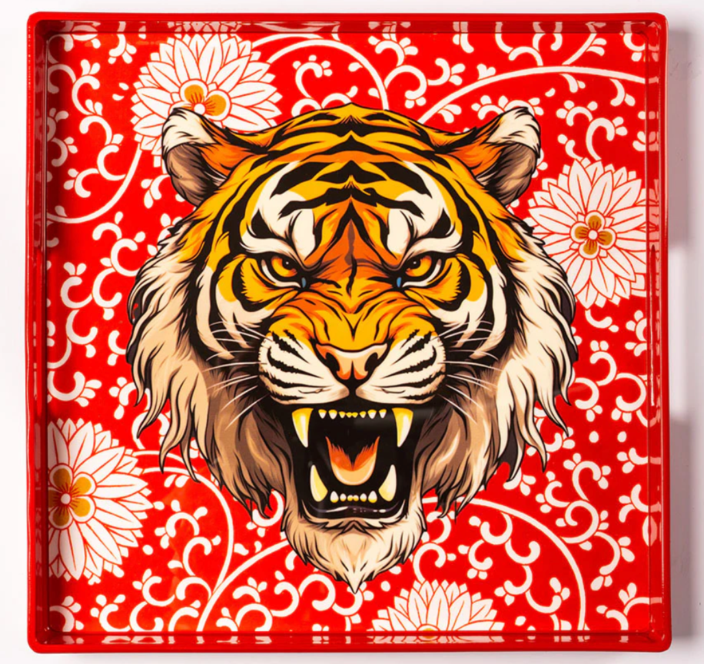 Lacquer Tray - Red Tiger