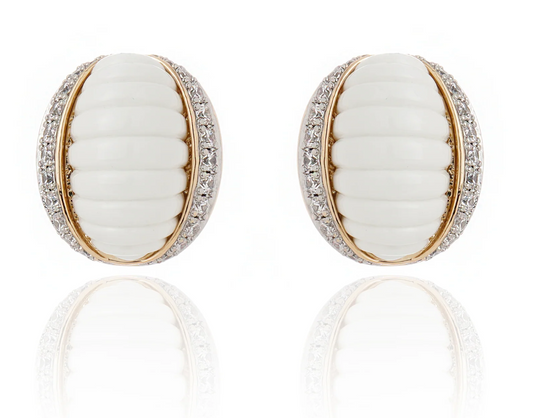 Sogno Earrings /White Agate