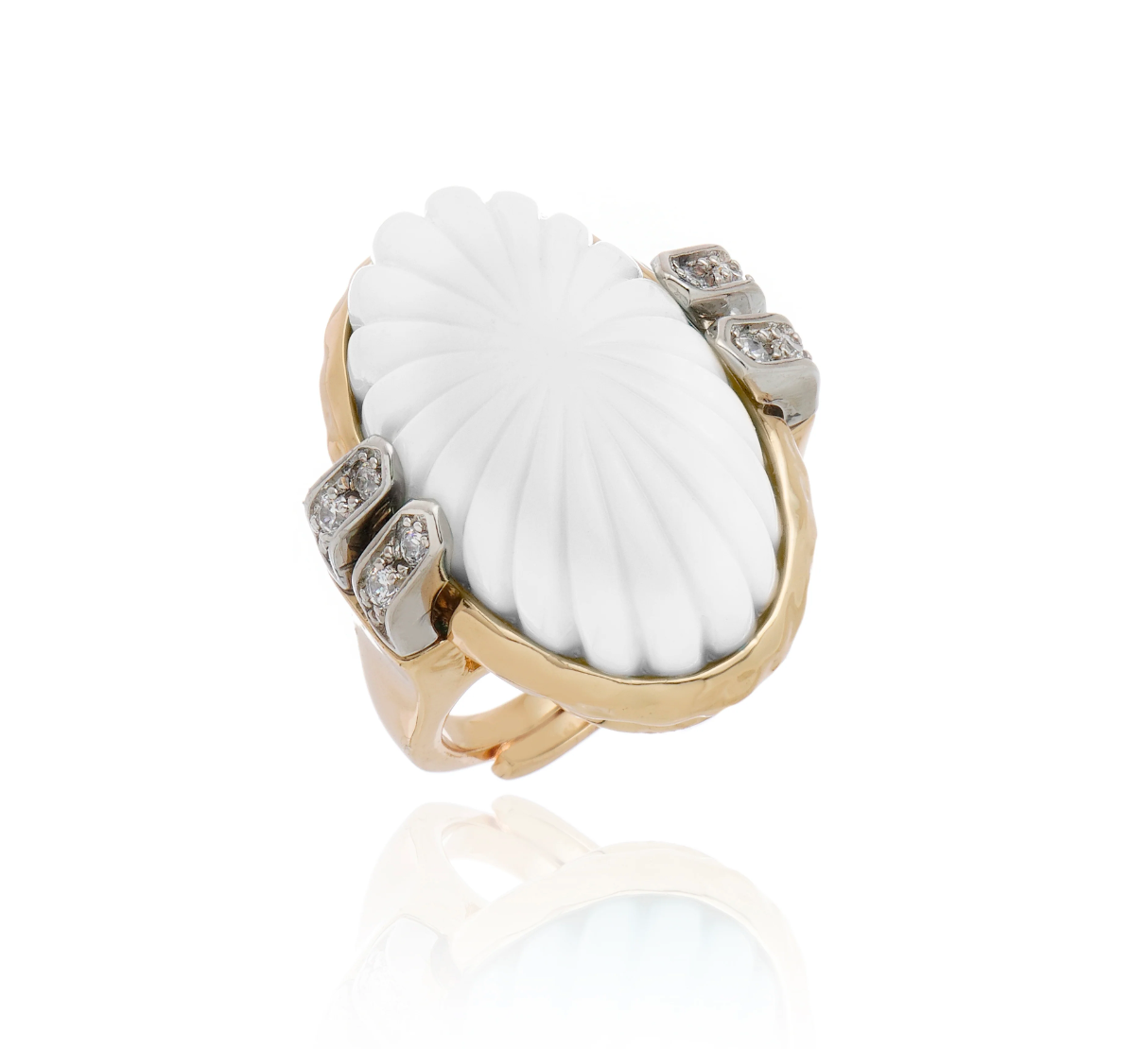 Aura Ring/White Agate