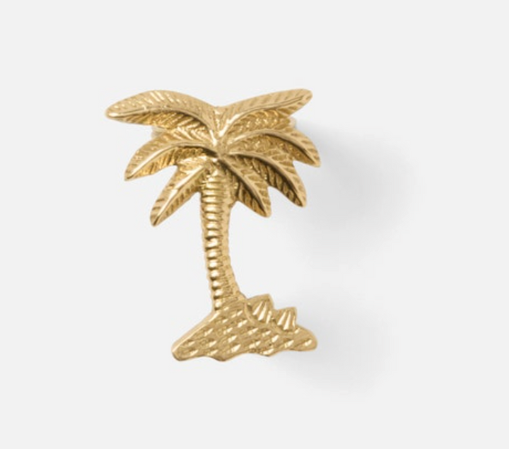 Gold Palm Tree Napkin Rings /Set of 4