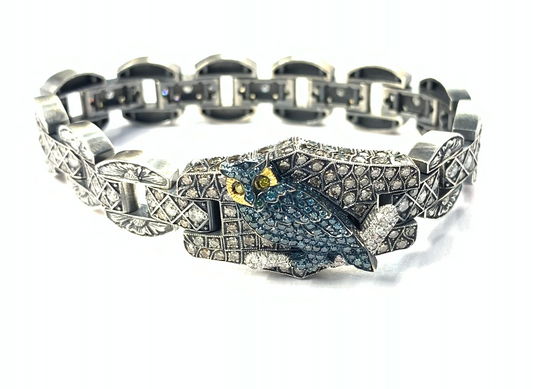 BLUE DIAMOND OWL BRACELET