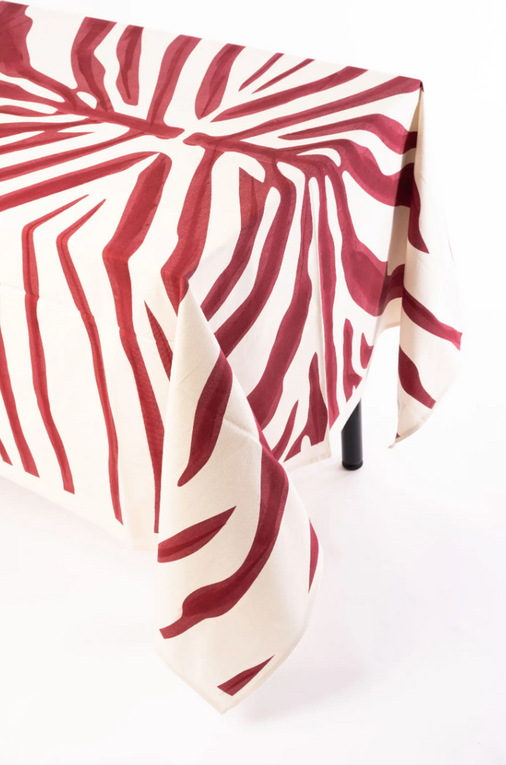 Hand-Printed Cotton Tablecloth