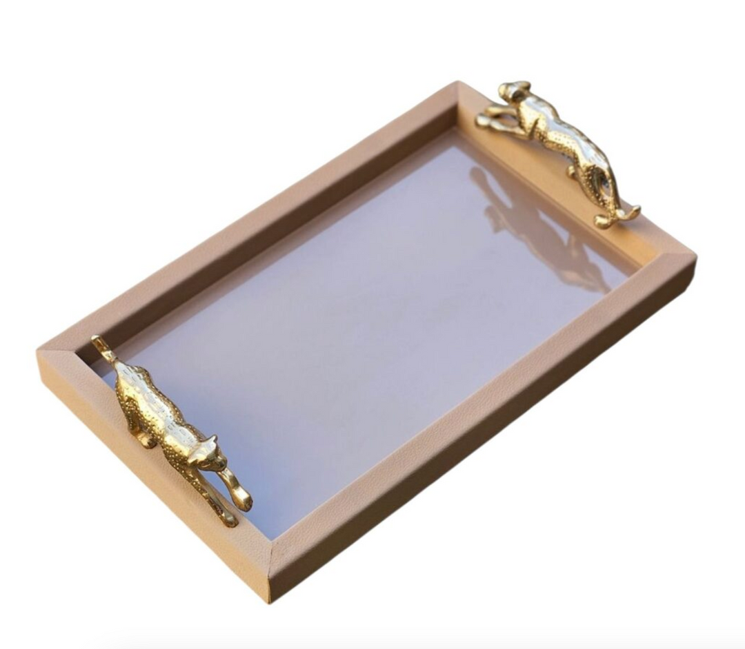 Tray With Handles – Leopard