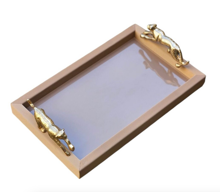 Tray With Handles – Leopard