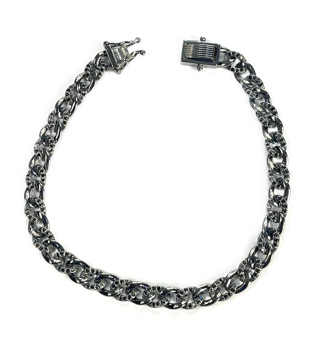 BLACK DIAMOND CUBAN BRACELET