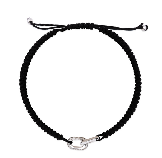 OVAL DIAMOND LINK CORD BRACELET