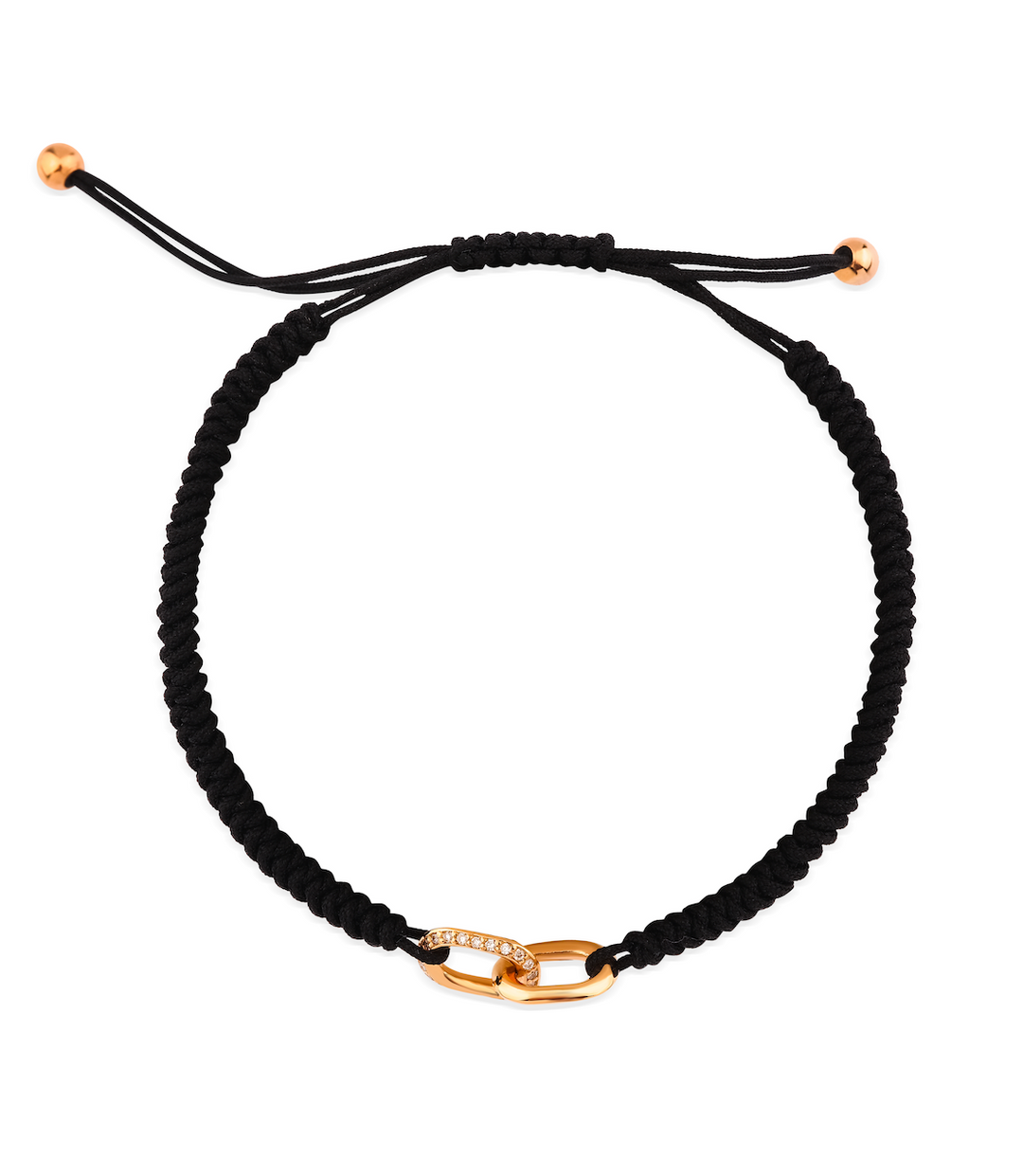 OVAL DIAMOND LINK CORD BRACELET