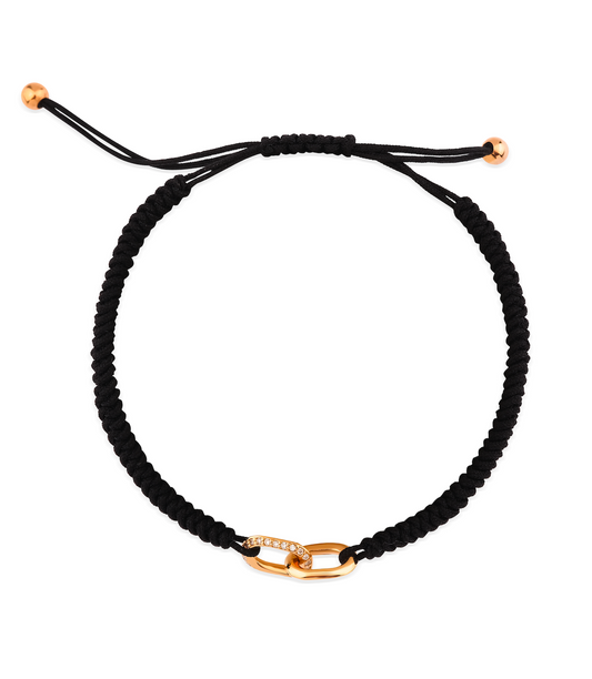 OVAL DIAMOND LINK CORD BRACELET