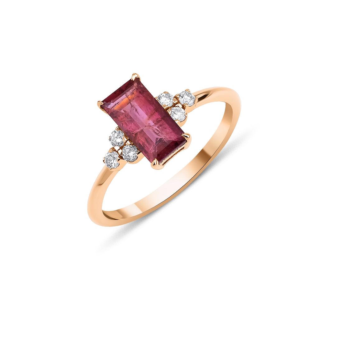 PINK TOURMALINE DIAMOND RING