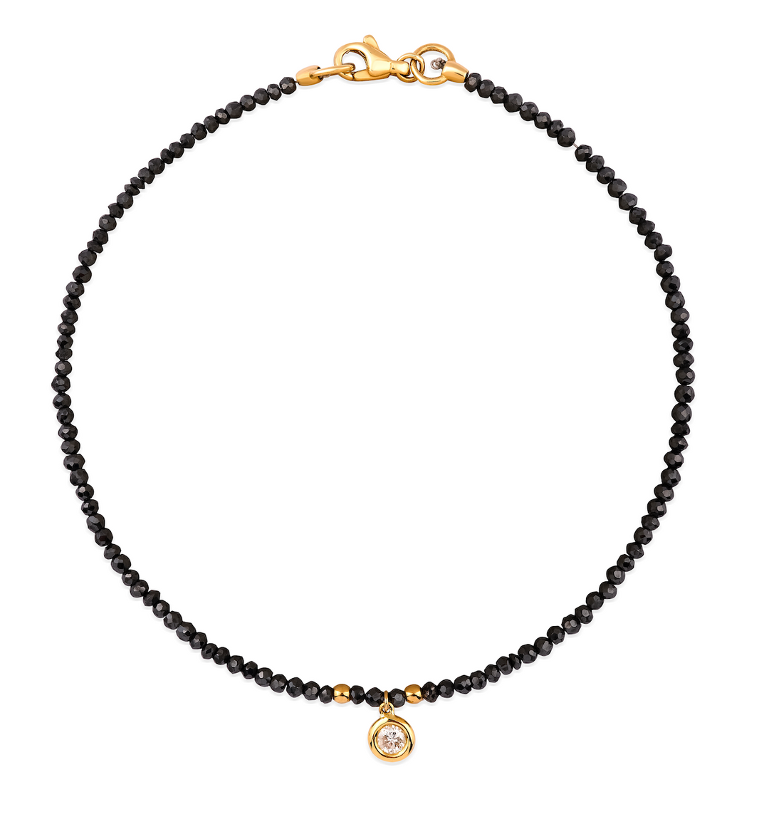 WHITE &amp; BLACK DIAMOND STRAND BRACELET