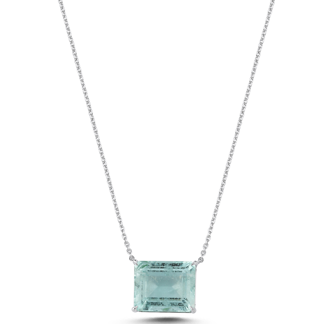 OCTAGON AQUAMARINE NECKLACE