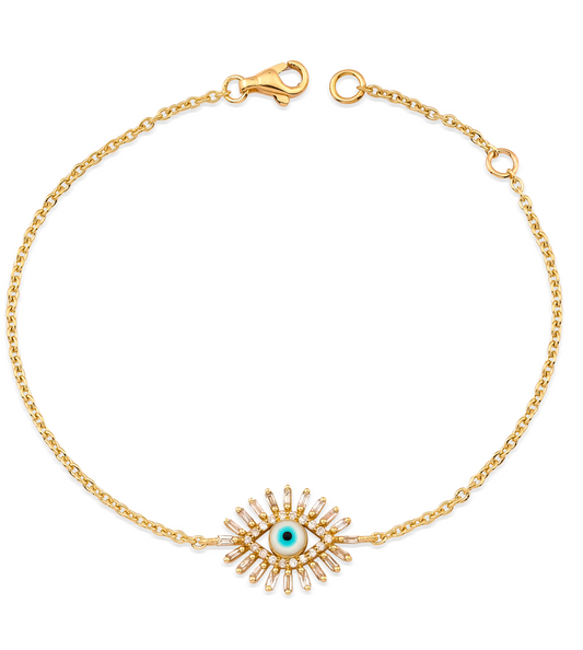 EYE BAGUETTE DIAMOND BRACELET