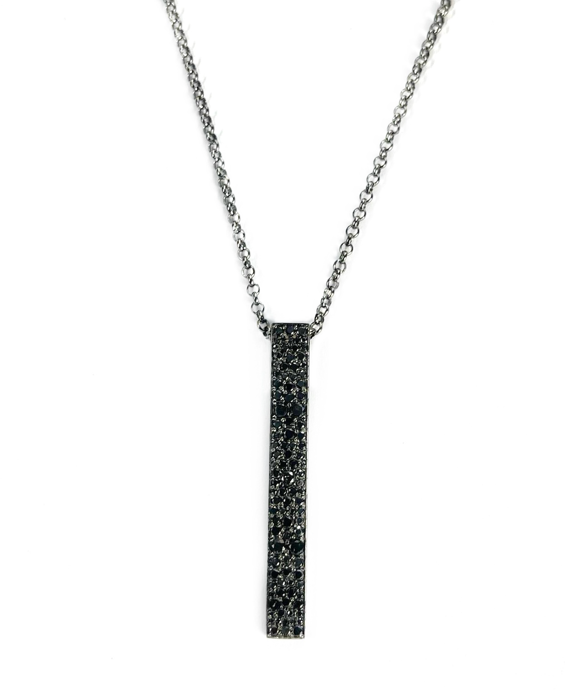 BLACK DIAMOND BAR NECKLACE