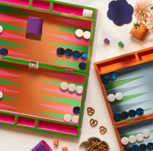 Tortoiseshell Lacquer Backgammon Set