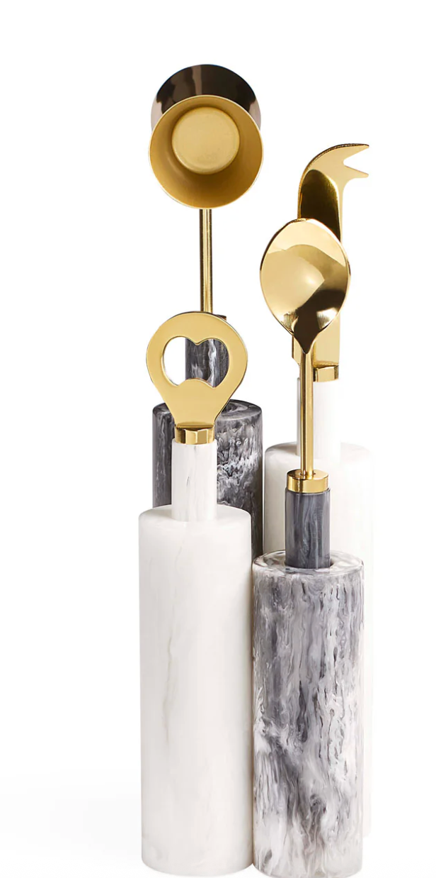 Como Black & White Barware Set