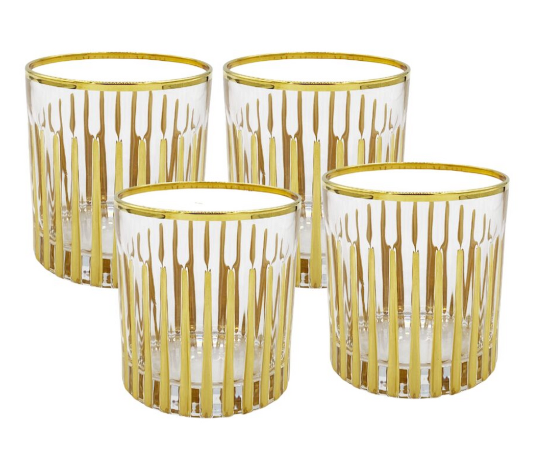 Hand-Painted Crystal Tumblers